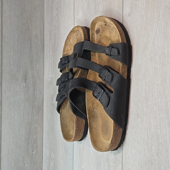 Aerothotic Women Florida Leather sandal slide flats shoes sz 40/9 - Picture 3 of 13